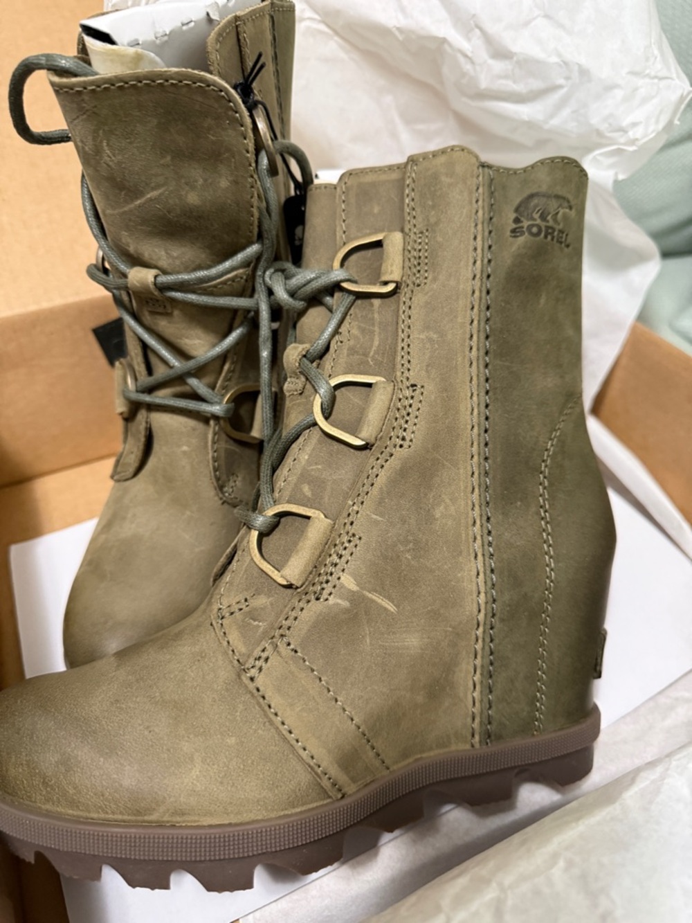 Sorel Joan of Arctic Wedge II Boots Alpine Tundra size 5 - Picture 8 of 10